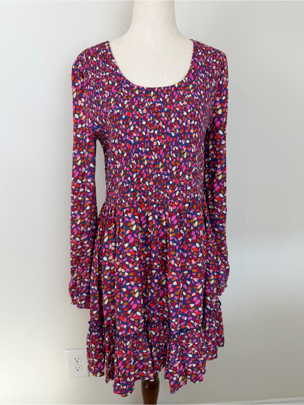 Mister Zimi Long Sleeve Mini Dress in Piñata Size 6